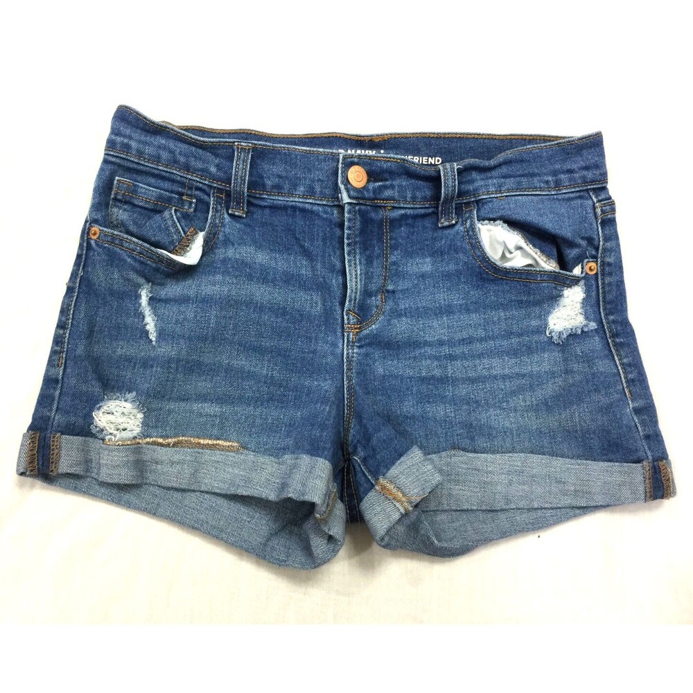 OLD NAVY BOYFRIEND WOMENS DISTRESSED JEANS SHORTS SIZE 2